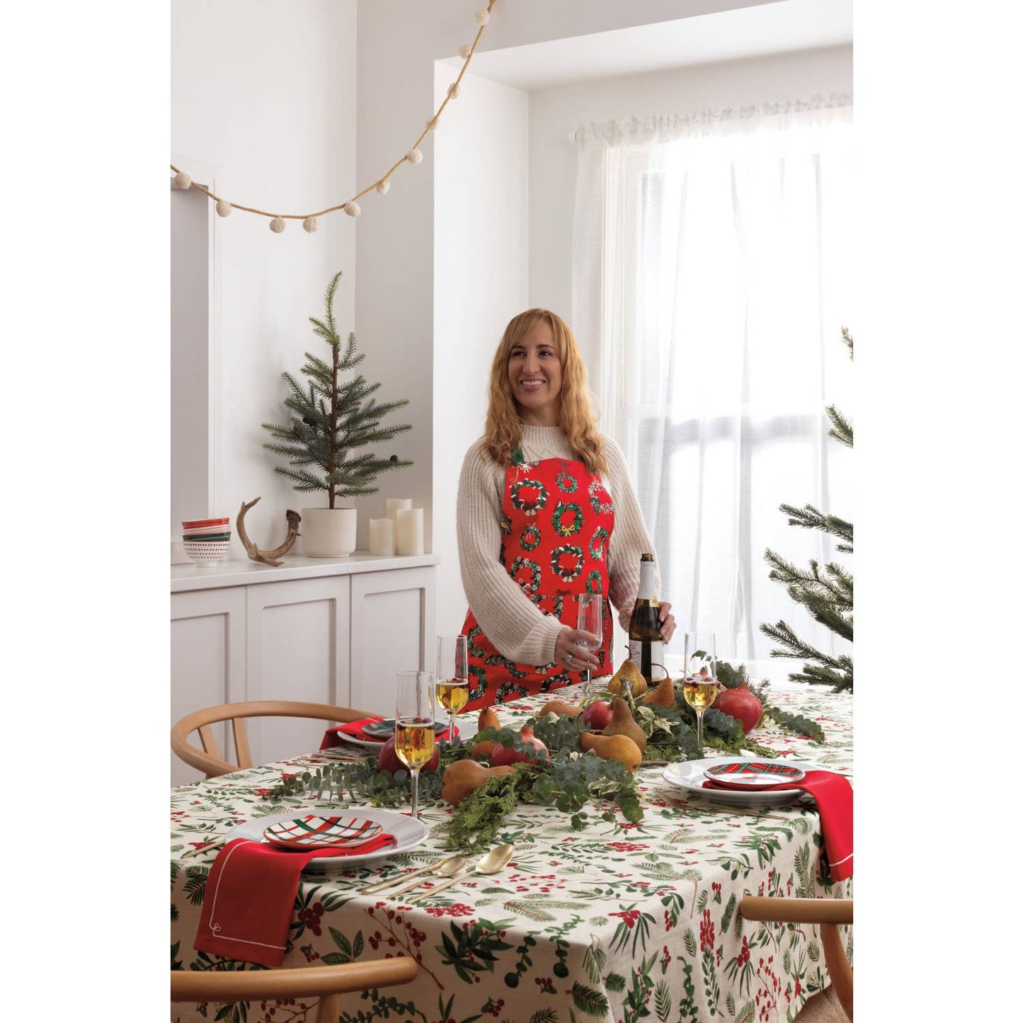 Wreaths Christmas Napkins, Set of 4
