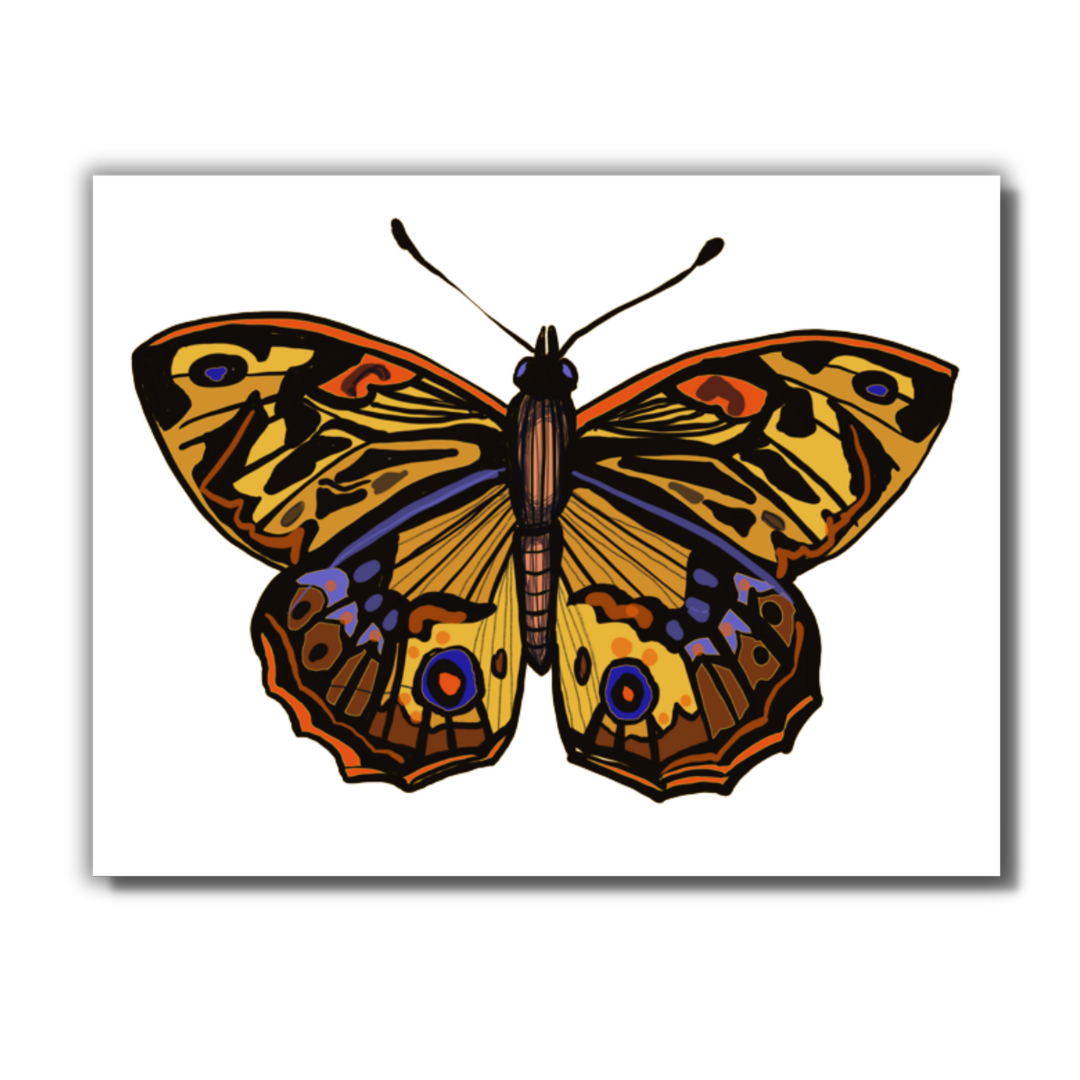 Butterfly Note Card (Gold)