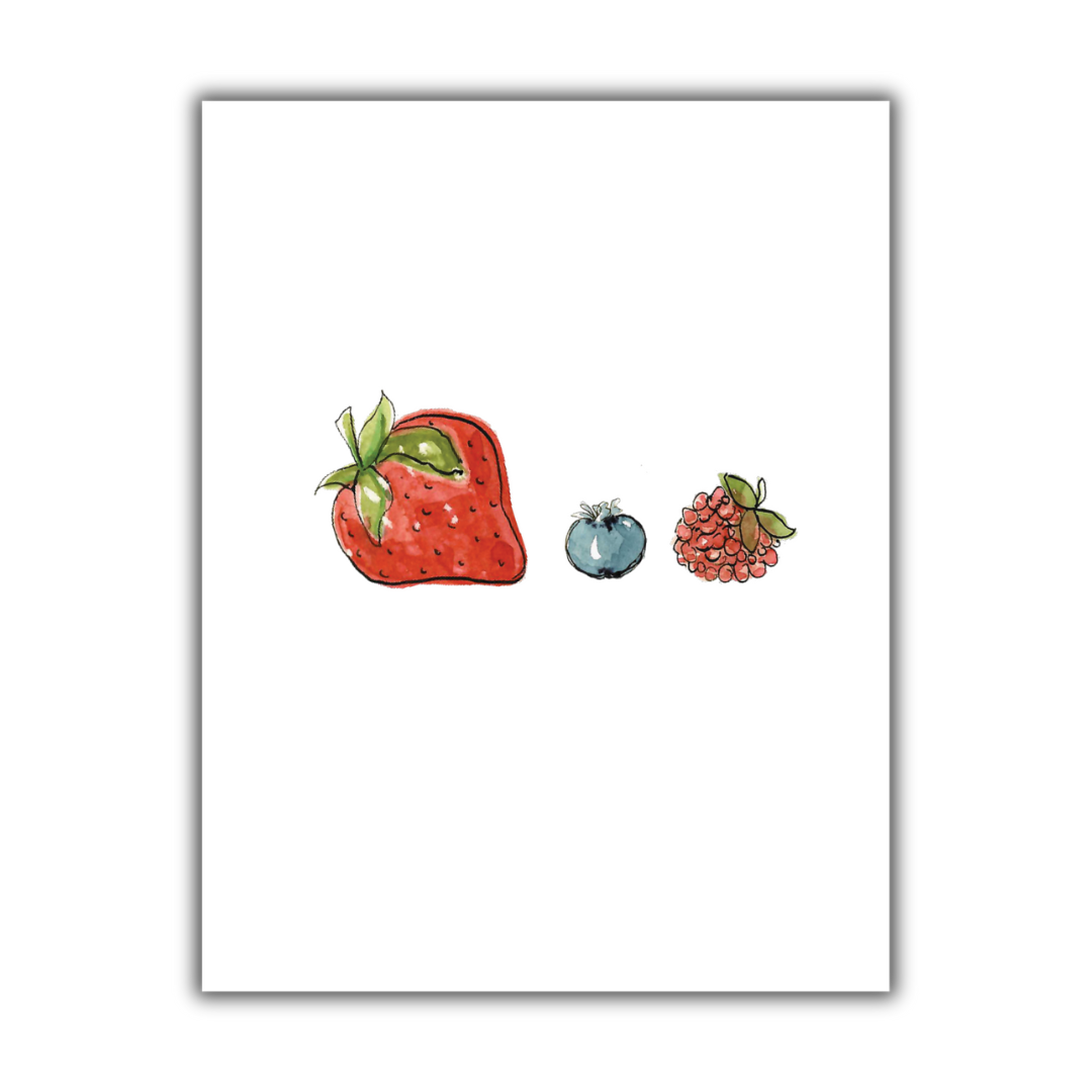 My Berry Favorite Watercolor Note Card