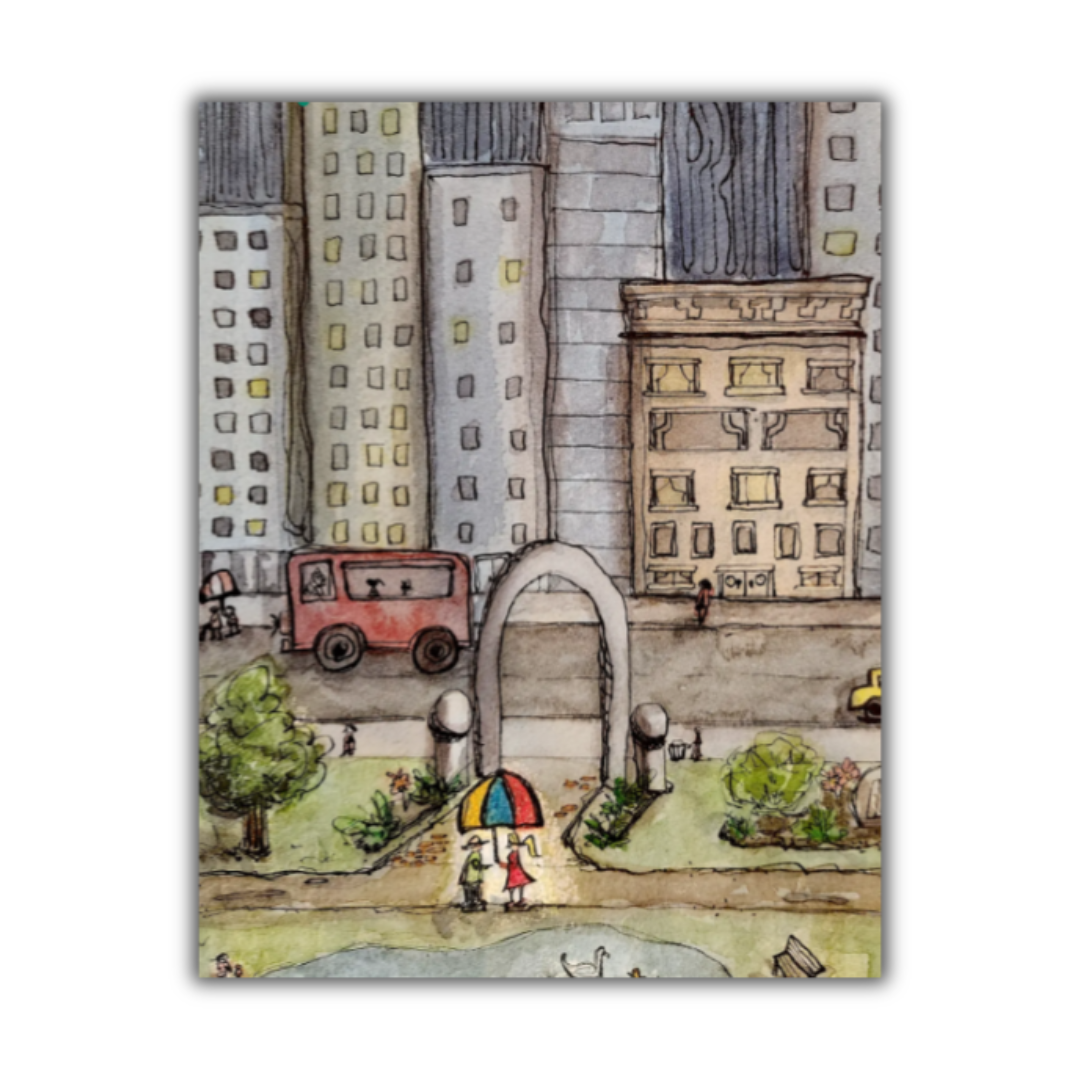 Bright Spot on a Rainy Day Note Card