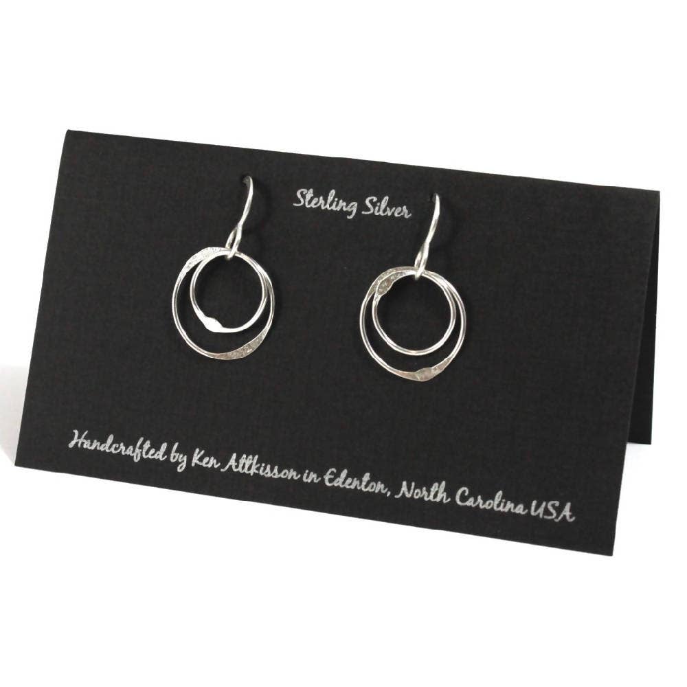 Sterling Silver Earrings, Circles