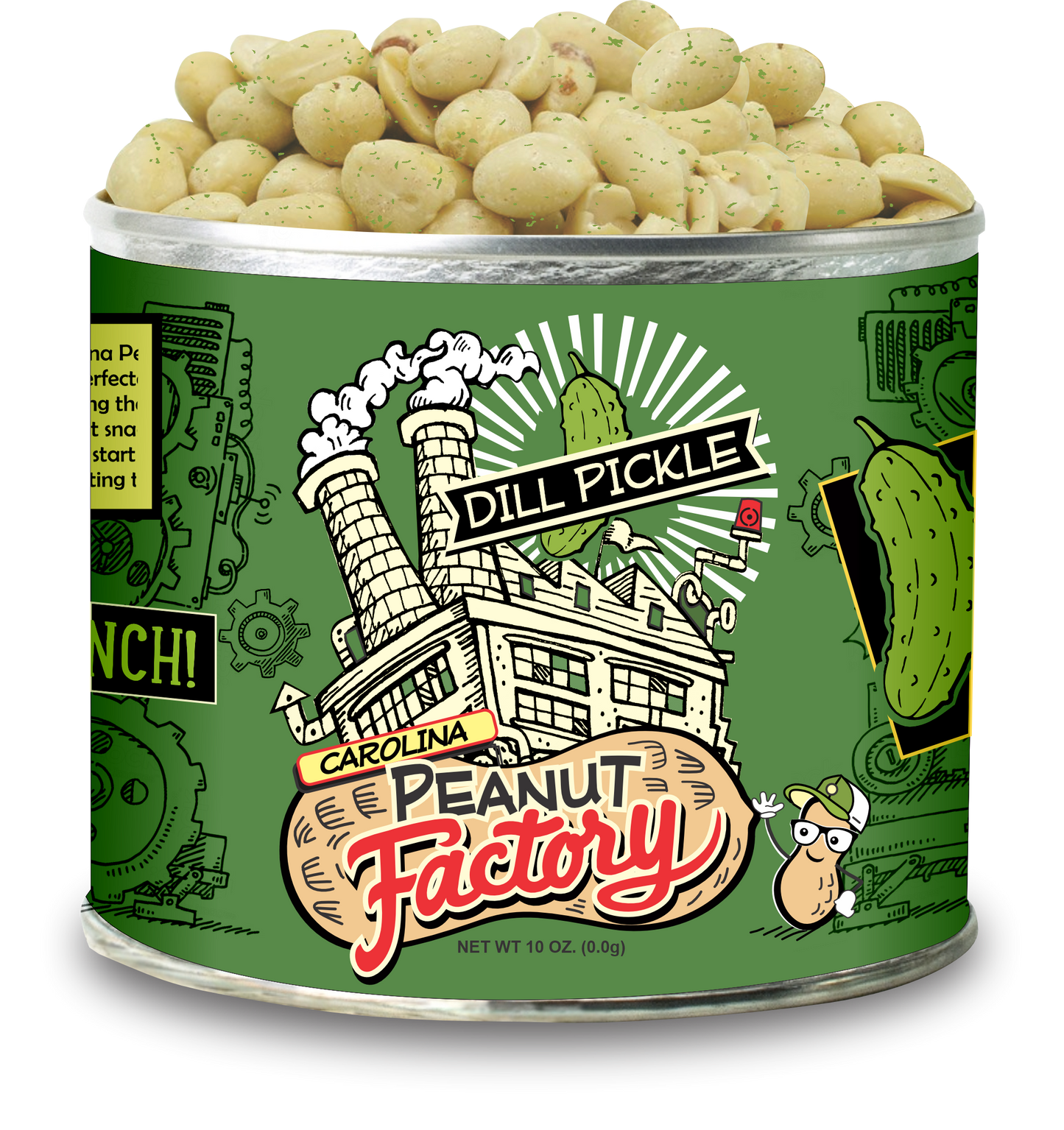 Dill Pickle Flavored Peanuts, 10 oz, from the Carolina Peanut Factory