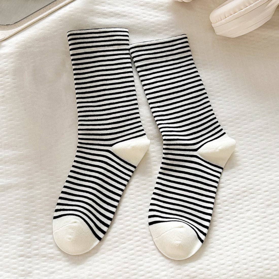 Striped Mid-Calf Socks