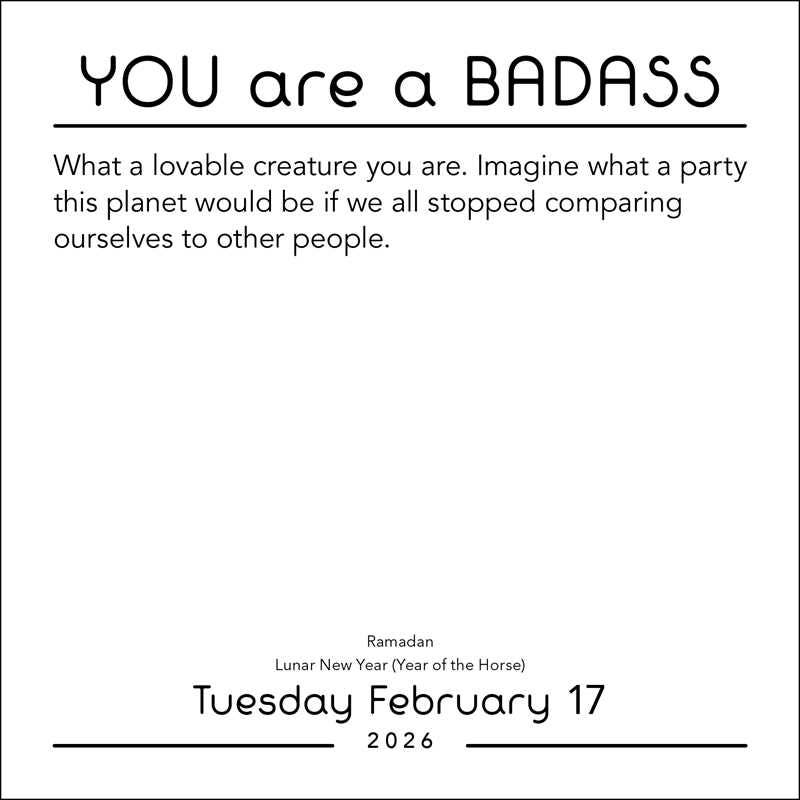 You Are a Badass 2026 Day-to-Day Calendar by Jen Sincero