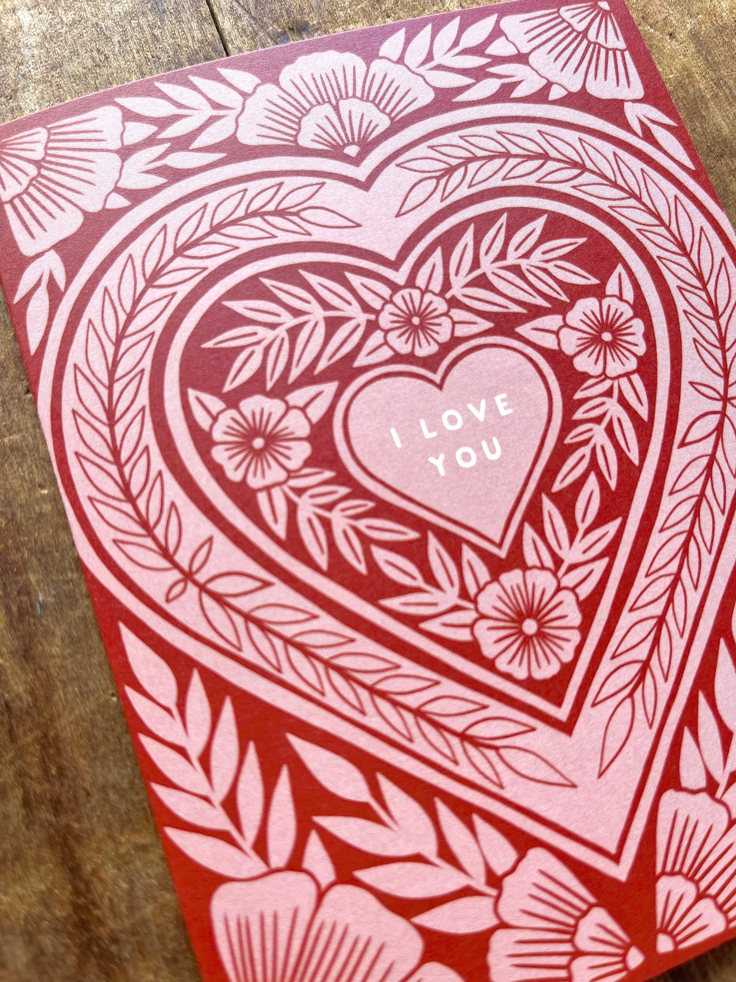 "I Love You," Greeting Card