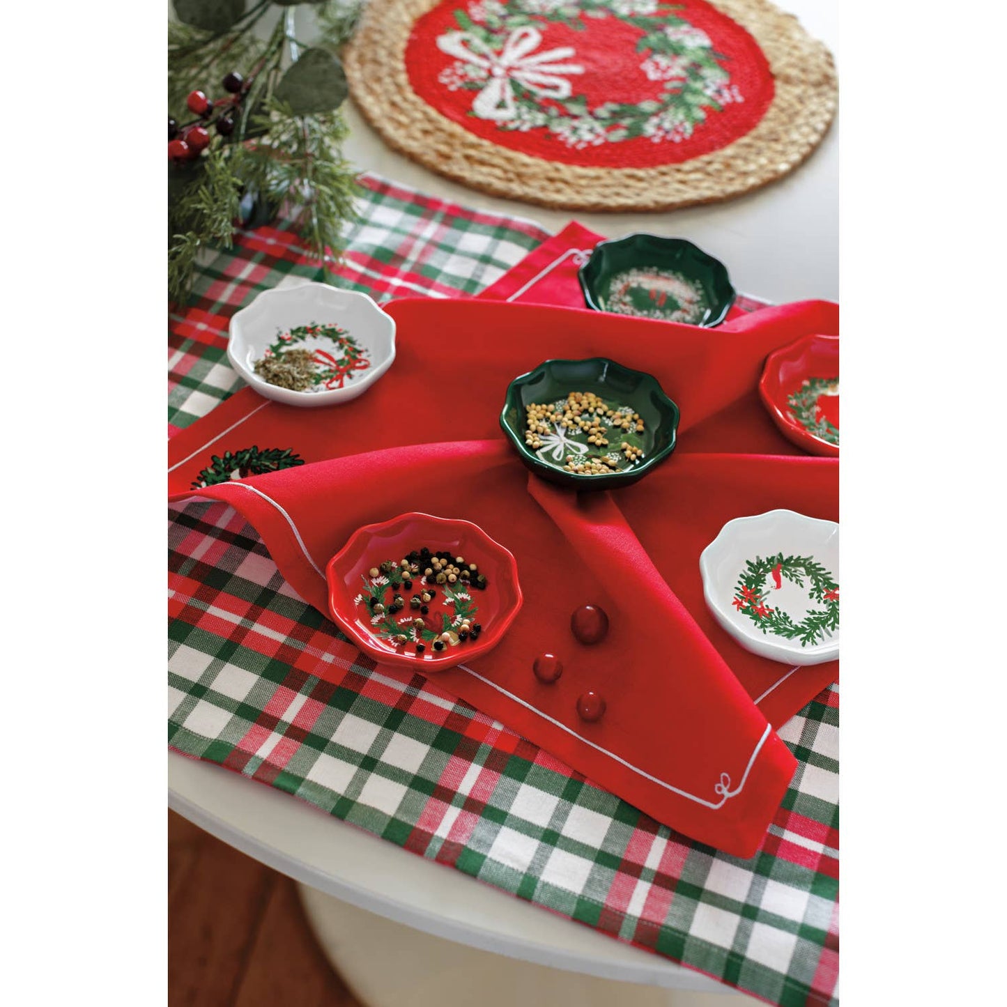 Wreaths Christmas Dishtowels, Set of 2
