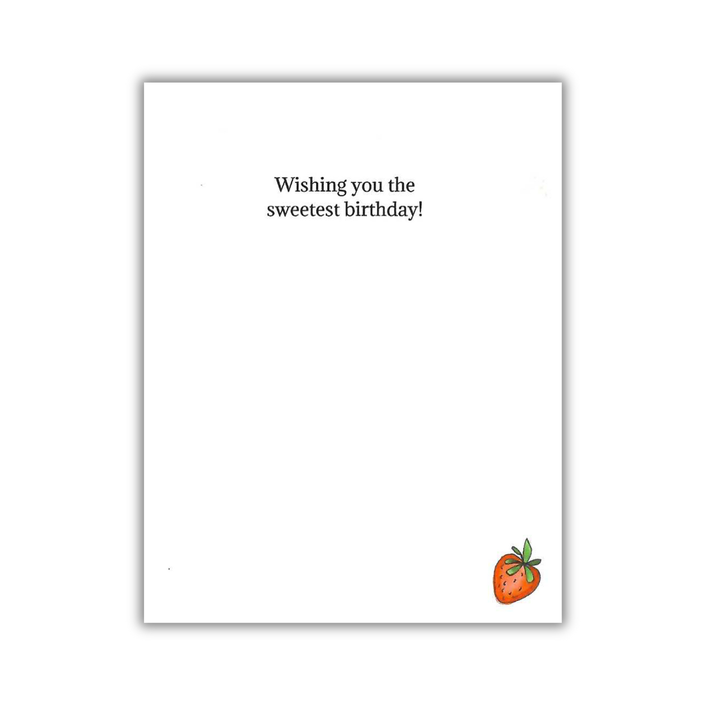 Strawberry Birthday Cake Birthday Card