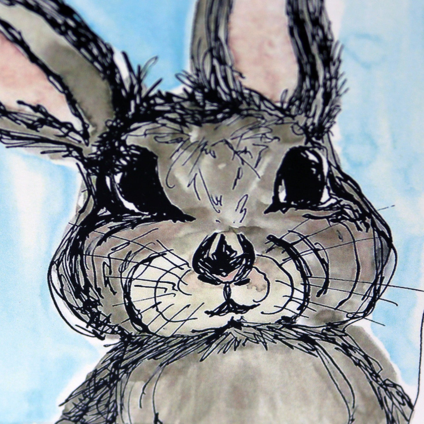 What's Up? Watercolor Note Card with Bunny