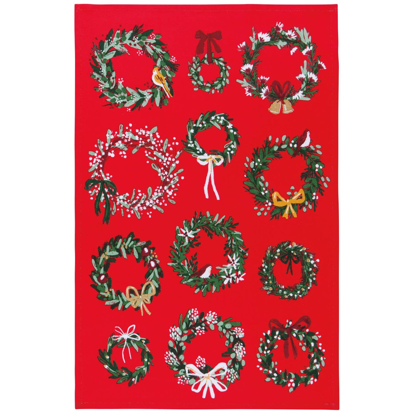 Wreaths Christmas Dishtowels, Set of 2