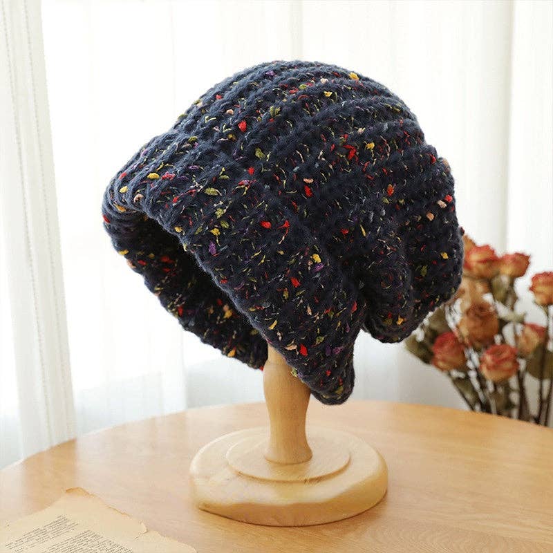 Knitted Splash Beanie Hat