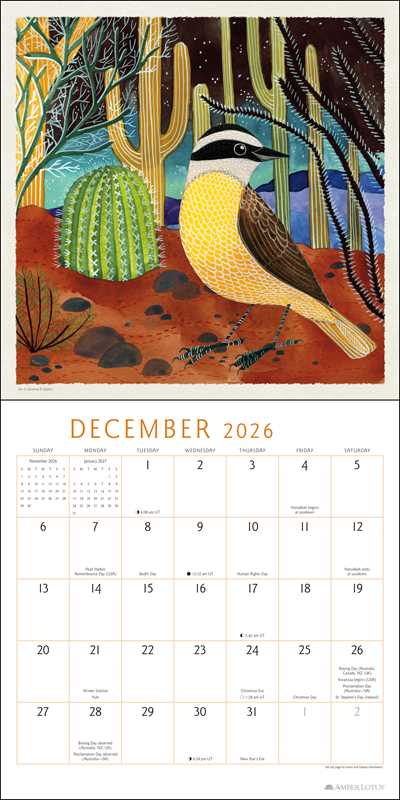 Feathered Friends 2026 Wall Calendar by Geninne D Zlatkis