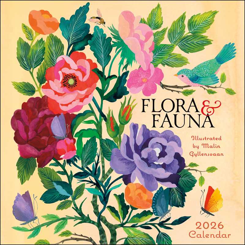 Flora & Fauna 2026 Wall Calendar by Malin Gyllensvaan