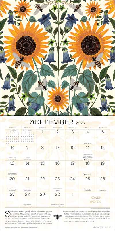 Praise for the Pollinators 2026 Wall Calendar by Amber Lotus Publishing