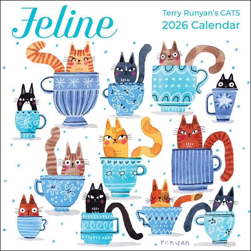 Feline 2026 Wall Calendar by Terry Runyan