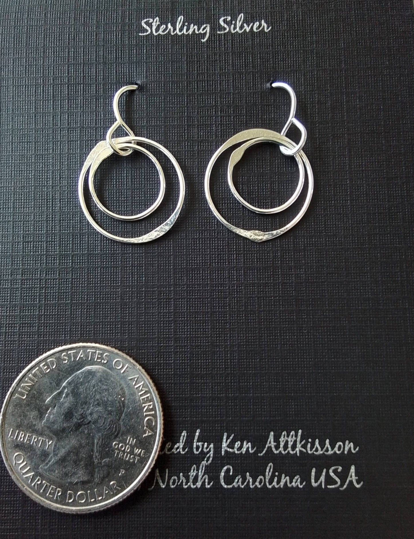 Sterling Silver Earrings, Circles