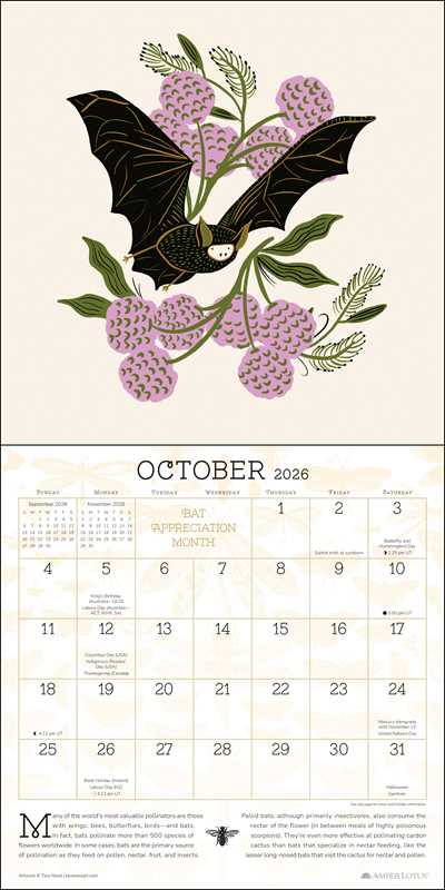 Praise for the Pollinators 2026 Wall Calendar by Amber Lotus Publishing