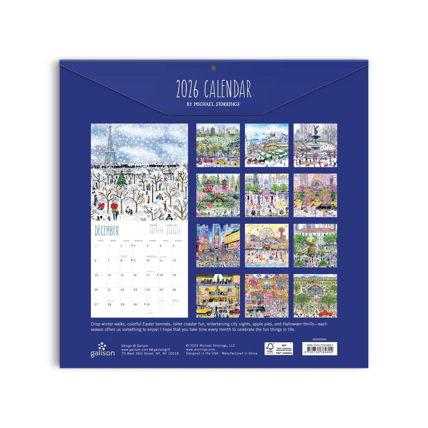 Michael Storrings Classic 2026 12 x 12 Wall Calendar