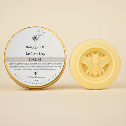 Tallow Lotion Bar with Spearmint, Lavender, Rosemary | Calm