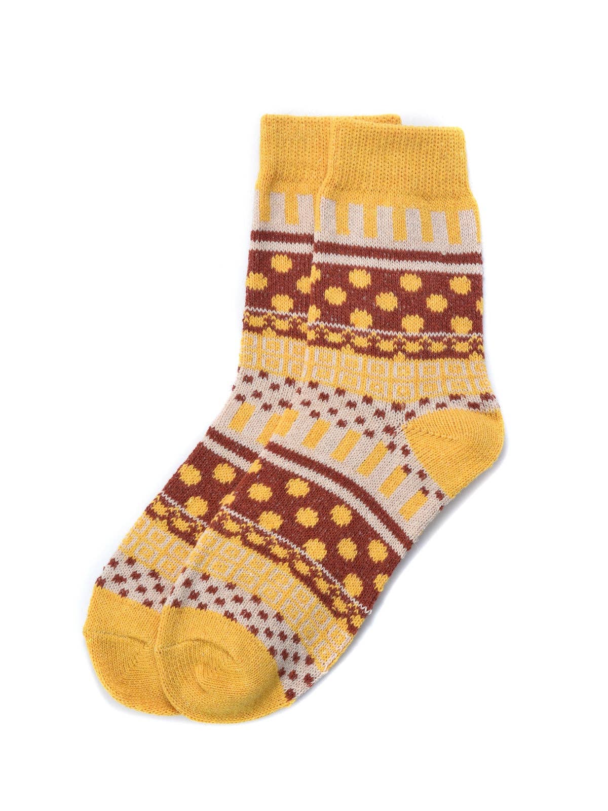 Rufia - 5 Pairs Bohemian Wool-Blend Socks Set - Brights
