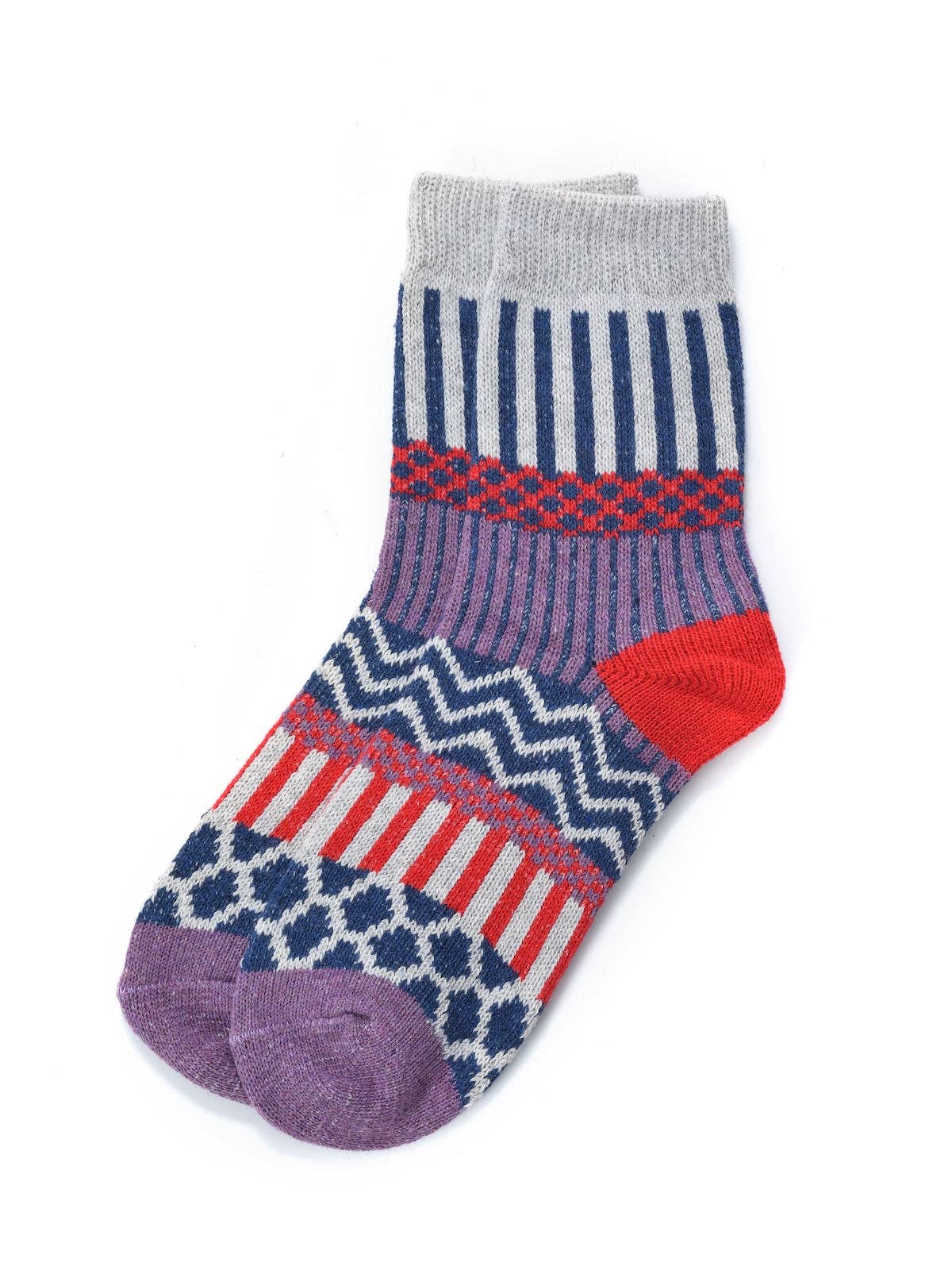 Rufia - 5 Pairs Bohemian Wool-Blend Socks Set - Brights