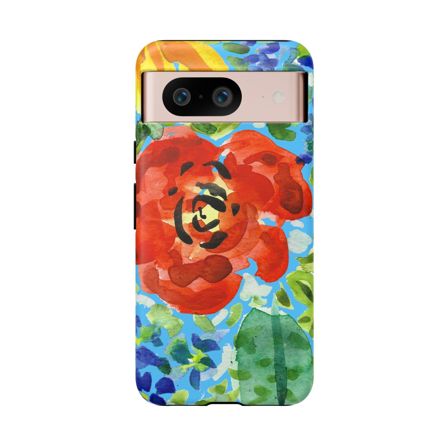 Vibrant Floral Phone Case - Tough Cases with Colorful Rose Design