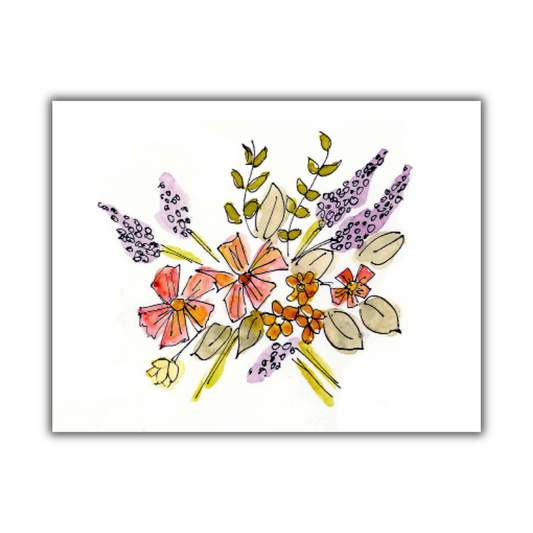 Simple Bouquet Blank Note Card