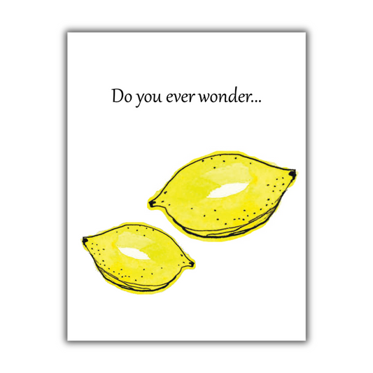 Too Many Lemons Watercolor Note Card