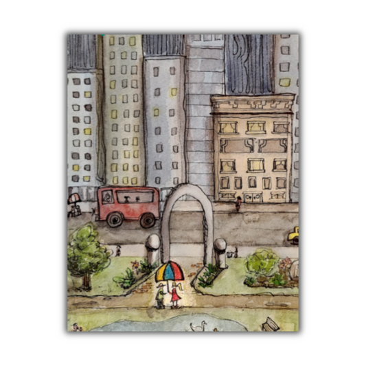 Bright Spot on a Rainy Day Note Card