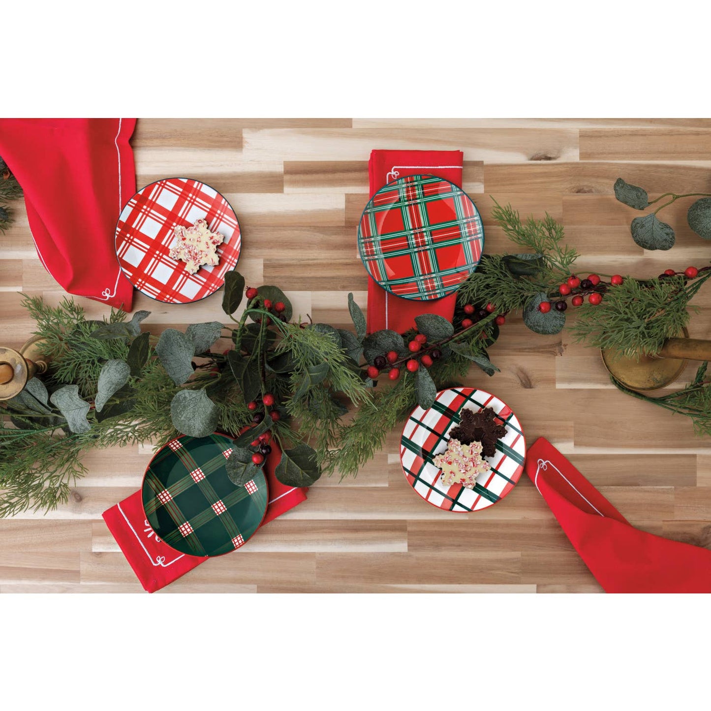 Wreaths Christmas Napkins, Set of 4