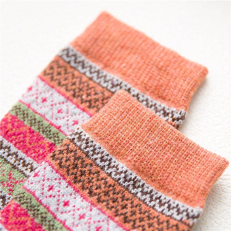 Boho Style Socks, 5 Pairs