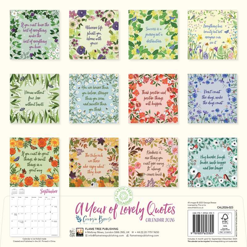 Year of Lovely Quotes Wall Calendar 2026 (Art Calendar) by