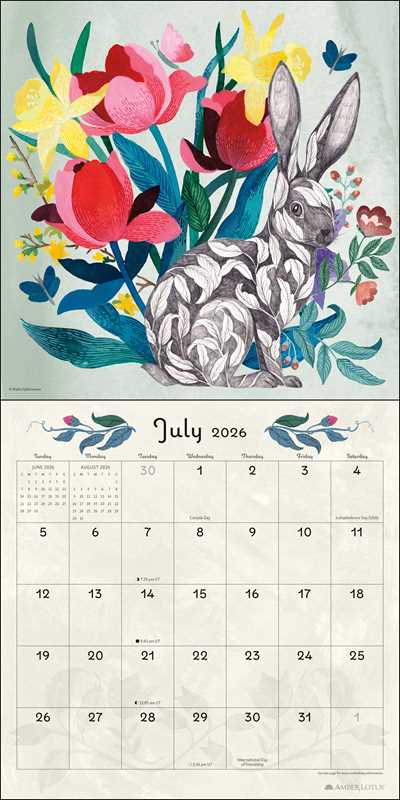 Flora & Fauna 2026 Wall Calendar by Malin  Gyllensvaan