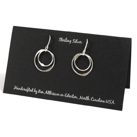 Sterling Silver Earrings, Circles