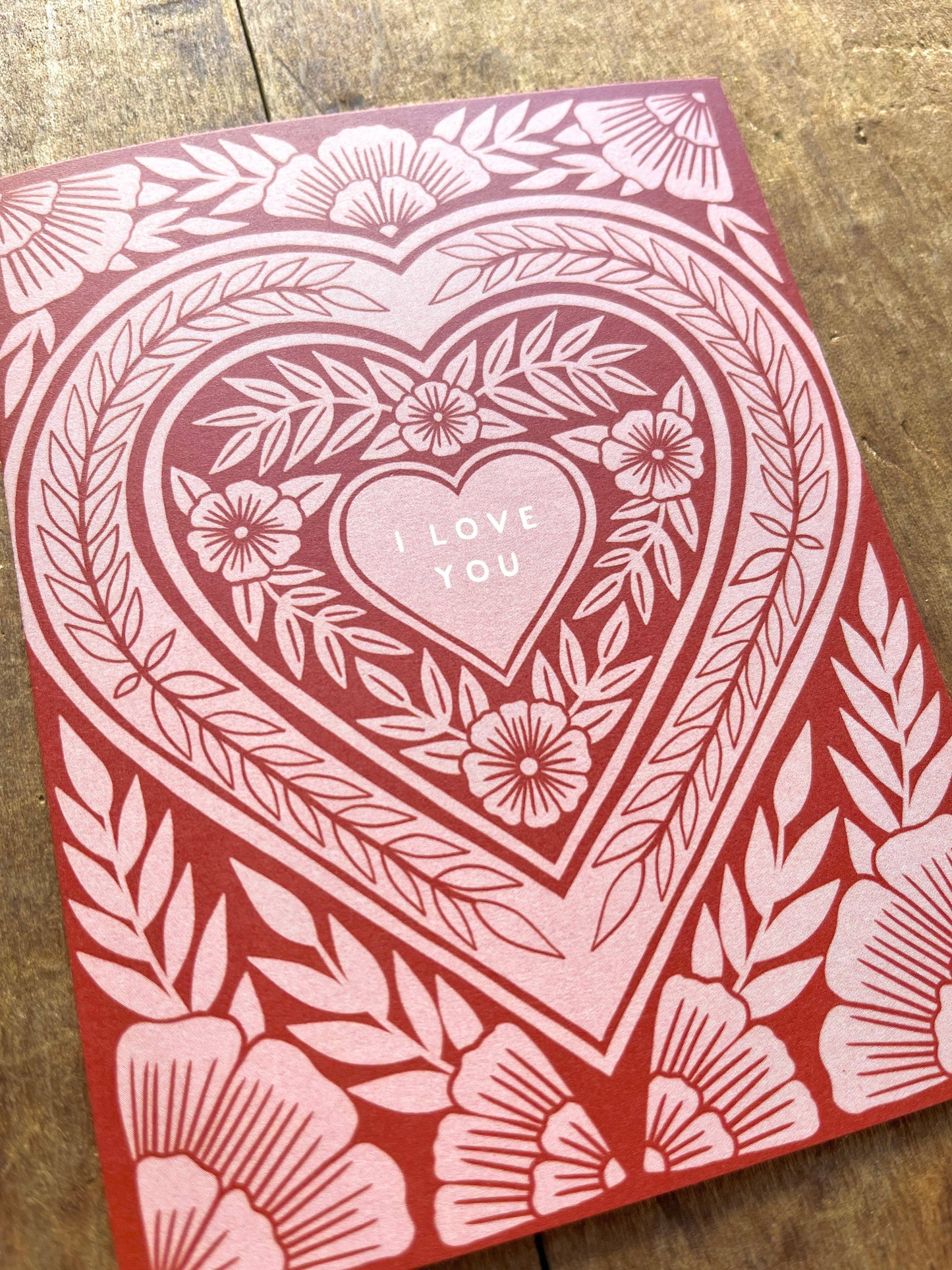 "I Love You," Greeting Card