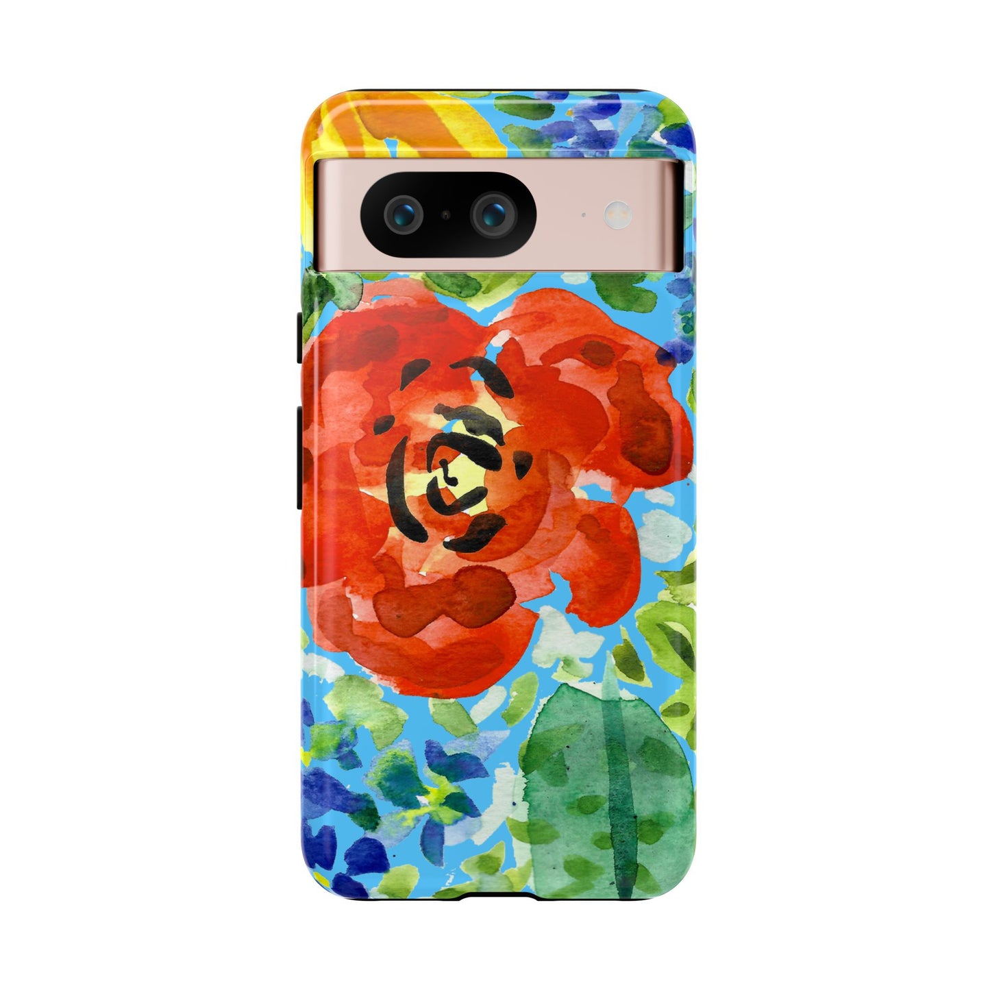 Vibrant Floral Phone Case - Tough Cases with Colorful Rose Design