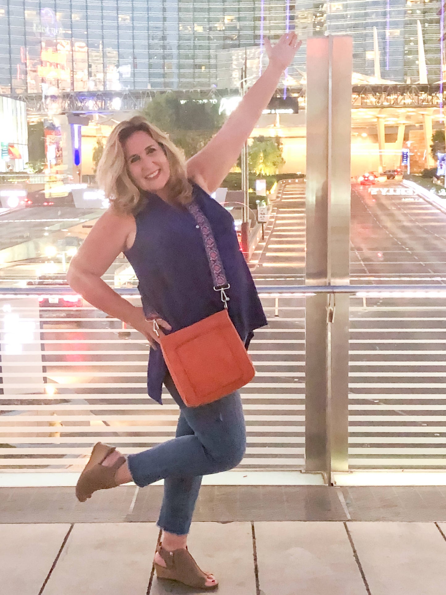 "May" Suede Vegan Leather Crossbody