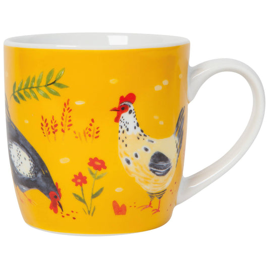 Free Range 12 oz Mug with Chickens