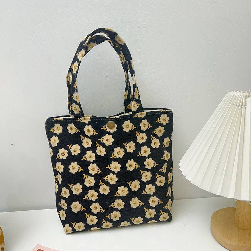 Small, Vintage Artistic Floral Tote Bag