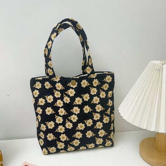 Small, Vintage Artistic Floral Tote Bag