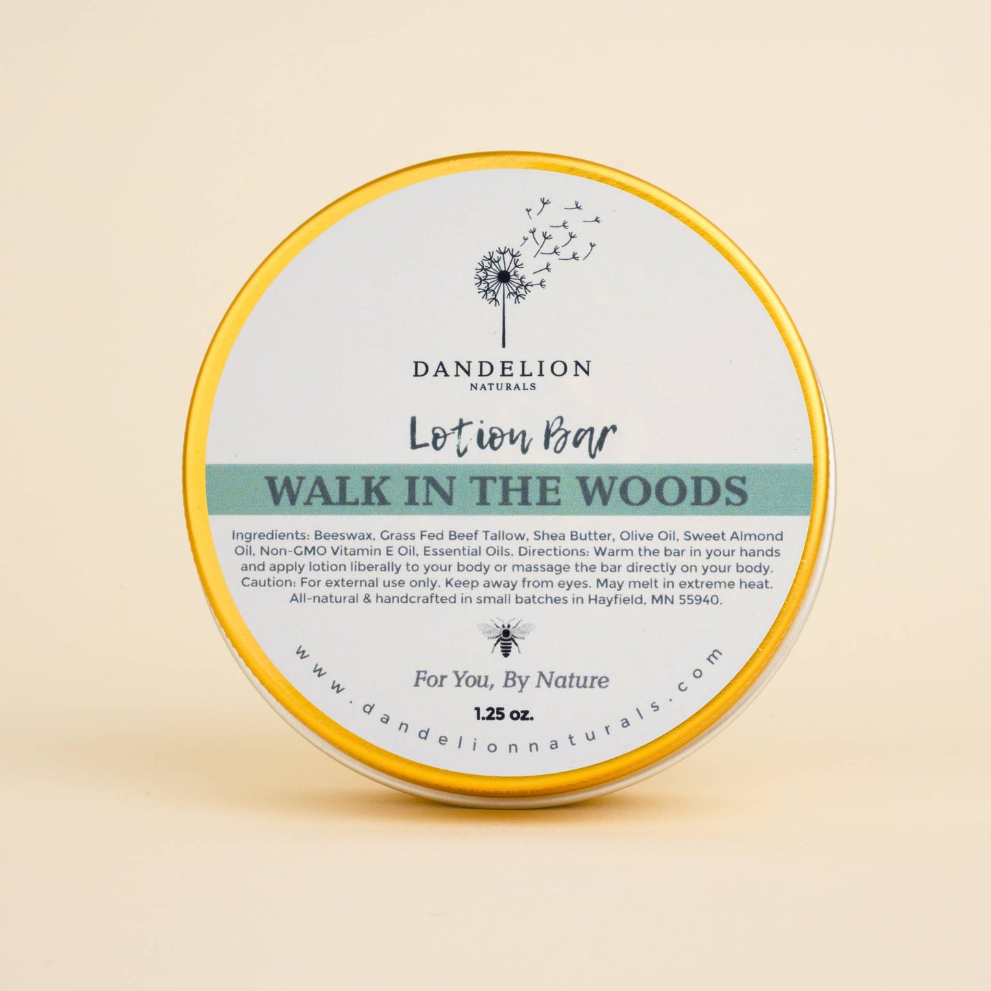 Tallow Lotion Bar with Lemongrass, Cedarwood, and Eucalyptus - Walk in the Woods