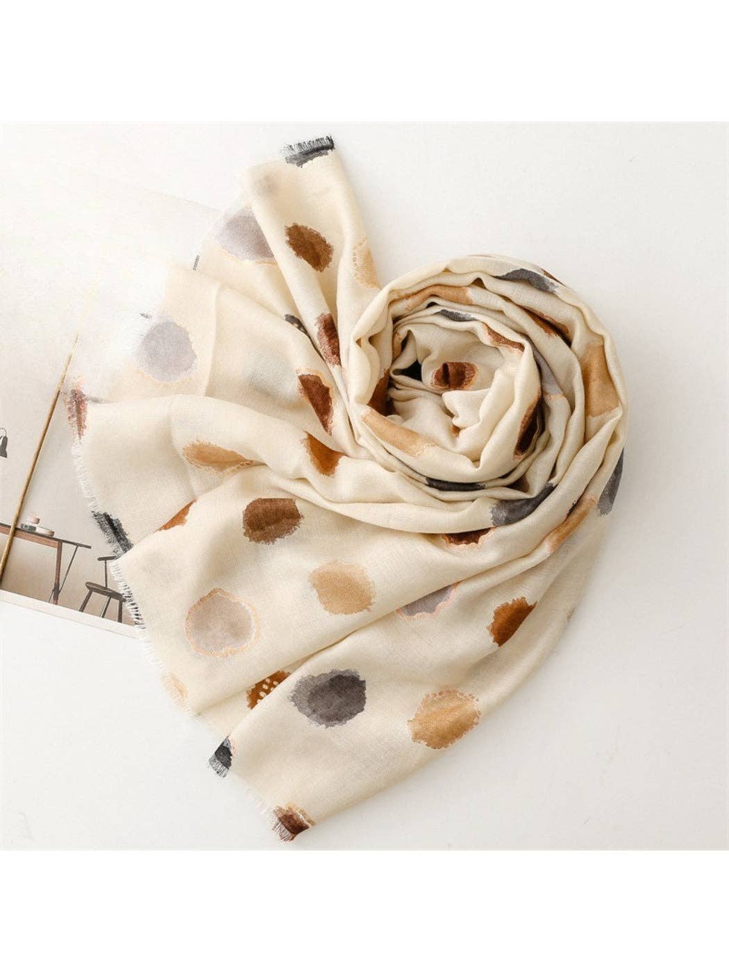 Scarvii - Soft Brush Spot Lightweight Scarf