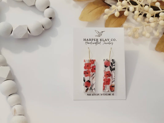 The Poppy Set- Polymer Clay Earrings