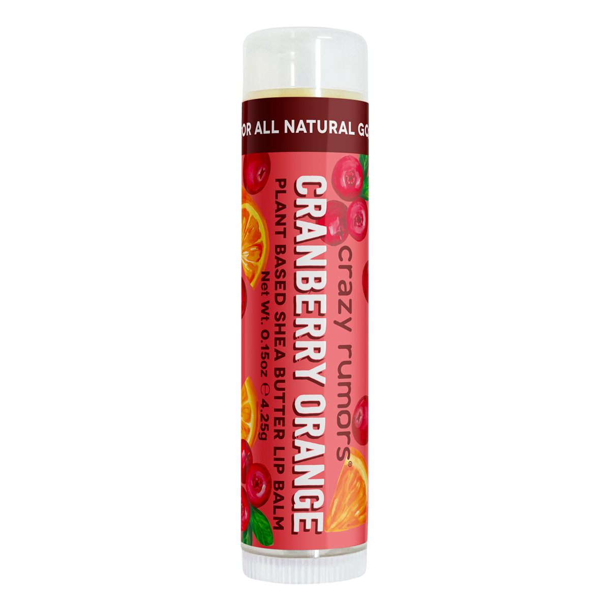 All Natural, Vegan Cranberry Orange  Lip Balm