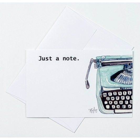 Flat Note Set w/ Vintage Typewriter | 8 Cards & Envelopes