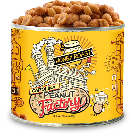 Honey Roasted Peanuts from the Carolina Peanut Factory, 10 oz