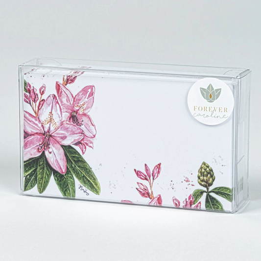 Rhododendron Floral Tiny Cards | Pack of 60 "Love Notes"
