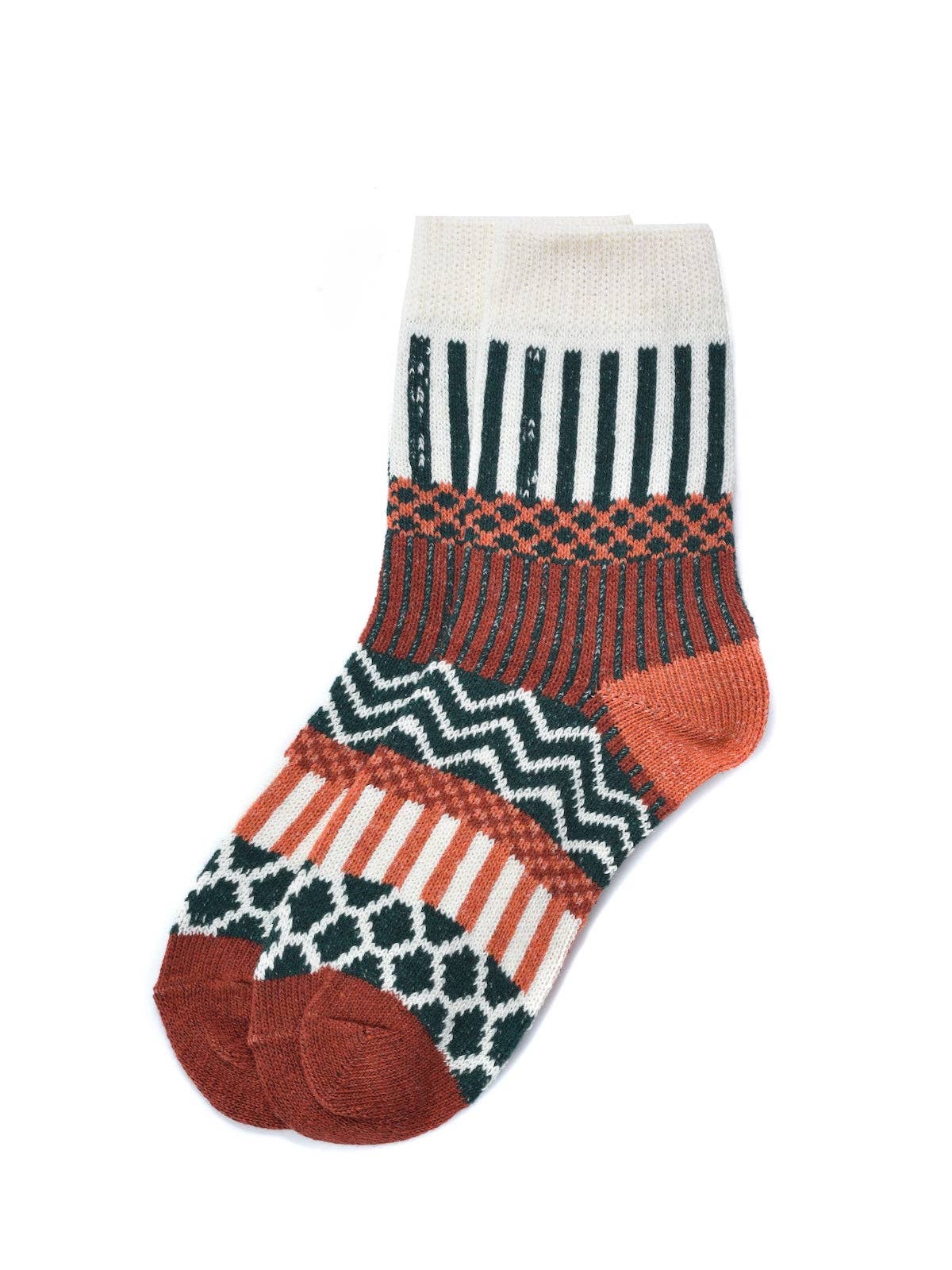 Rufia - 5 Pairs Bohemian Wool-Blend Socks Set - Brights