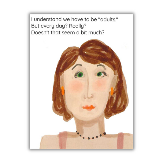Adulting Note Card (Funny)