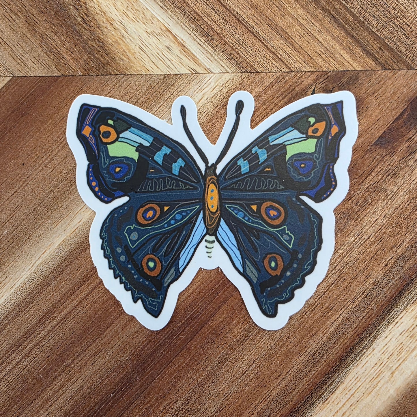 Blue Butterfly Sticker