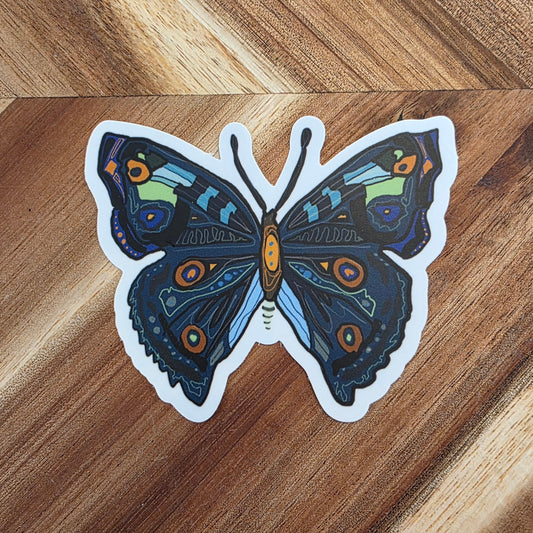 Blue Butterfly Sticker